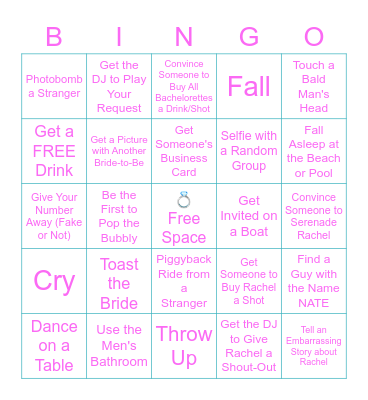 Where My Pitches At?! Bachelorette Bingo Card