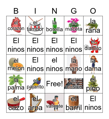 Loteria Mi Pueblito Bingo Card