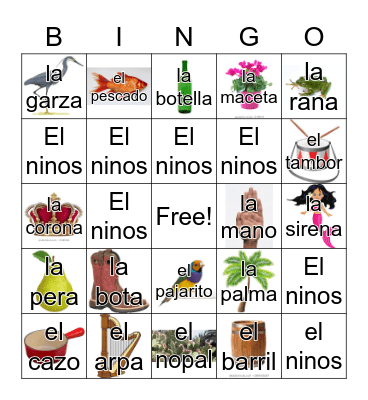 Loteria Mi Pueblito Bingo Card