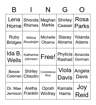 Leading Ladies Bingo Card
