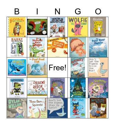 Kinder Books Bingo Card