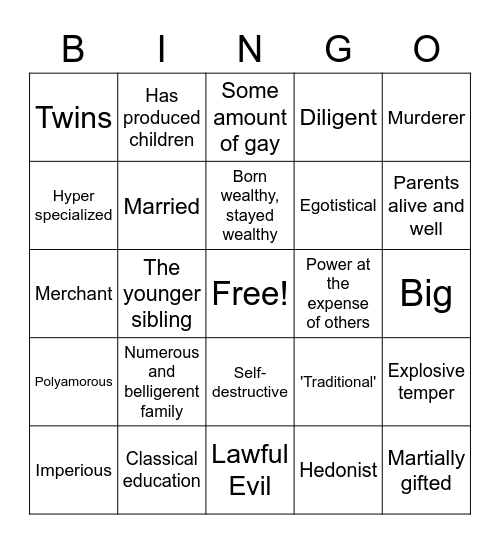 K'erah Basari Bingo Card
