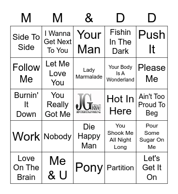 Mommy & Daddy Time Bingo Card