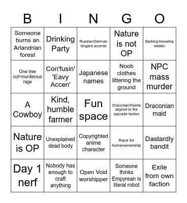 Verdict Week 1 (Day 1?) Bingo Card