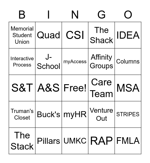 Lingo Bingo! Bingo Card