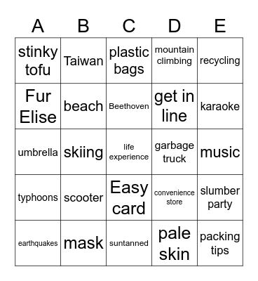 Bingo Card