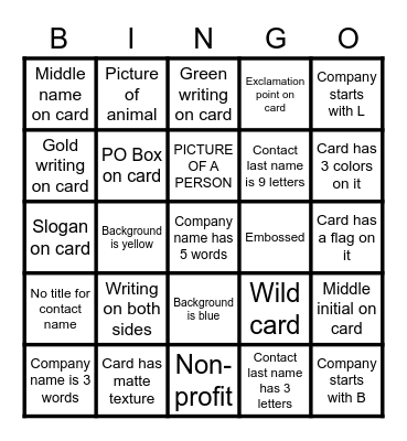 CARLTON BINGO! Bingo Card