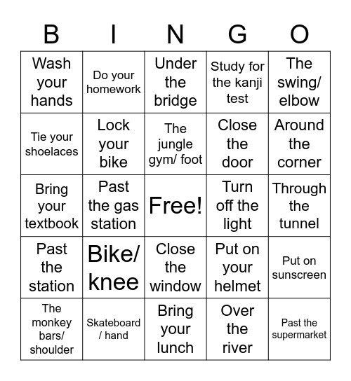 C3 Bingo Card