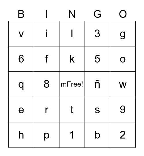 2-WORD VERBS Bingo Card