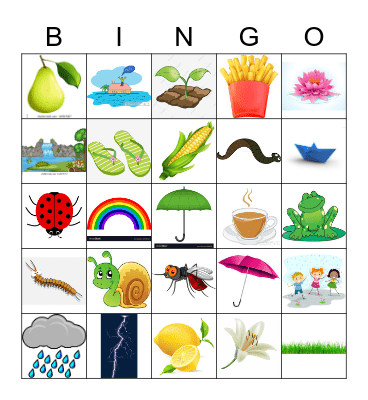 UC KINDIES MONSOON CARNIVAL Bingo Card