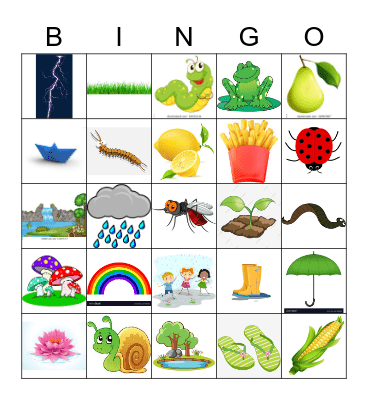 UC KINDIES MONSOON CARNIVAL Bingo Card