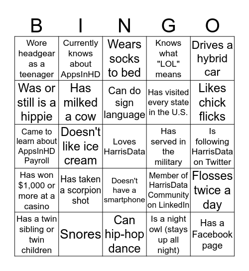 2015 User Conference  - Social Media Bingo Card
