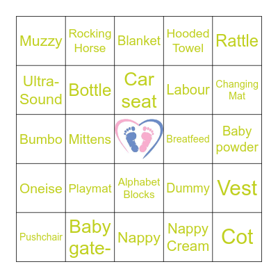 Baby Bingo- Bingo Card