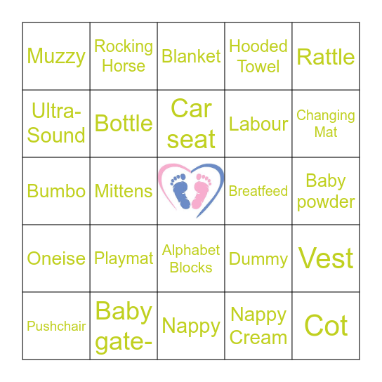 Baby Bingo- Bingo Card