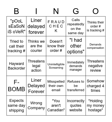 PSC Updates Bingo Card