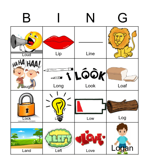 Logan's Bingo Board! Bingo Card