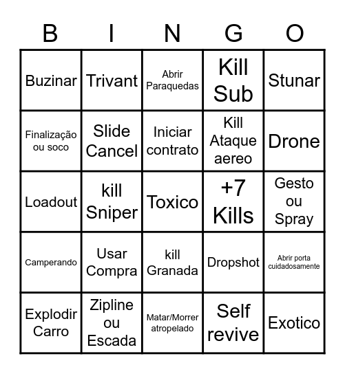 Mussinha Show 2.2 Bingo Card