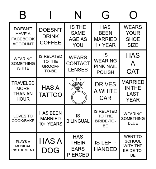 Find the Guest Bingo! Bingo Card