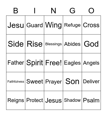 August 1 Worship Bingo (Listen for words during worship and check them off when you hear them)  Just for fun - no prizes Bingo Card