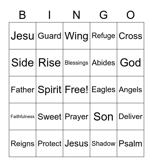 August 1 Worship Bingo (Listen for words during worship and check them off when you hear them)  Just for fun - no prizes Bingo Card