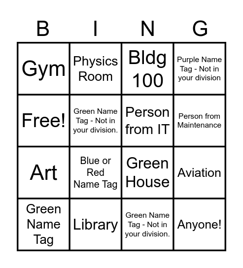 Convocation Bingo Card