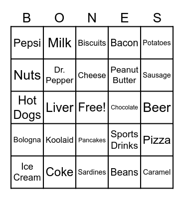 High Phosphrous Bingo Card