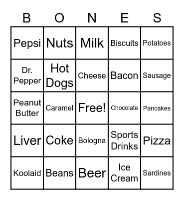 High Phosphrous Bingo Card