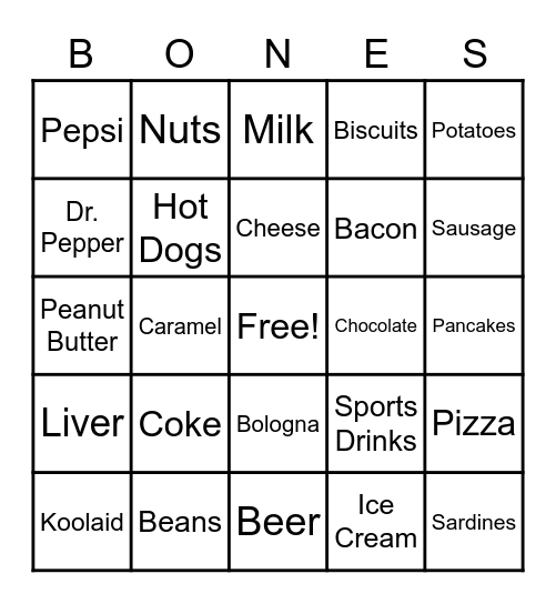 High Phosphrous Bingo Card