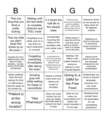 PDC Recruitment BINGO Card