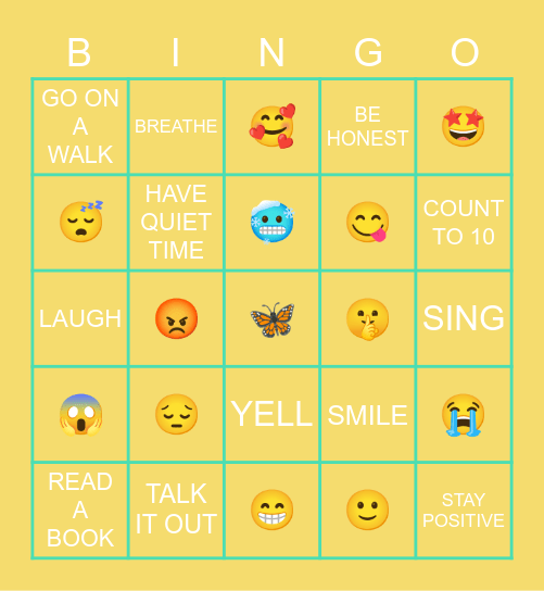 Full of Feelings Bingo Card