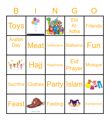 Eid Bingo Card
