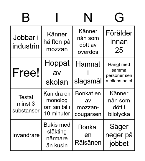 Flensbingo Card