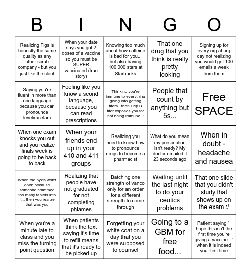 UICCOP's Bingo Card