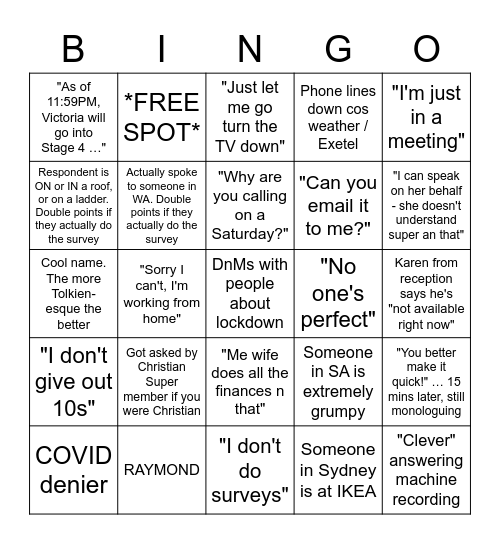 FEAL BINGO 2021 Bingo Card