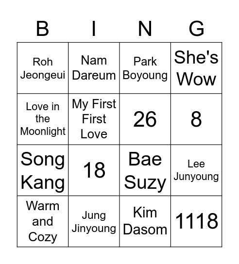 BINGO WITH PAT Bingo Card