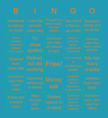 Douron Bingo Card