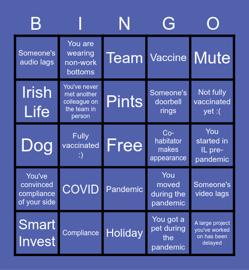 Team Social Word Bingo Card