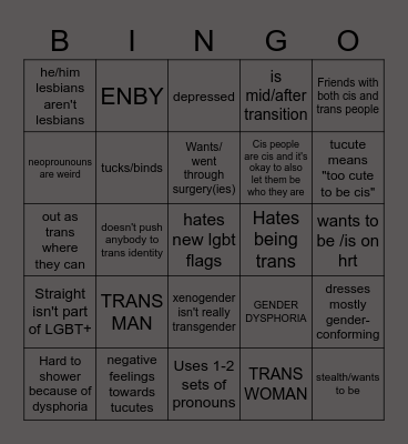 truscum bingo Card