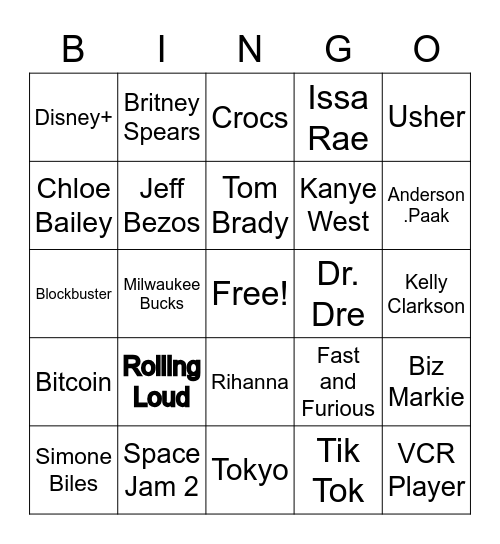 GURU 2021 Bingo Card