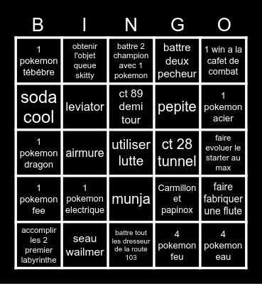 Bingo race rosa Bingo Card