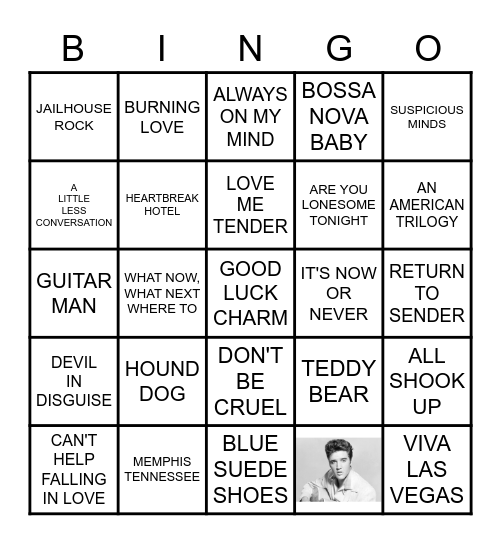 ALL ABOUT ELVIS Bingo Card