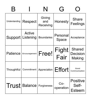 Boundary Bingo Card