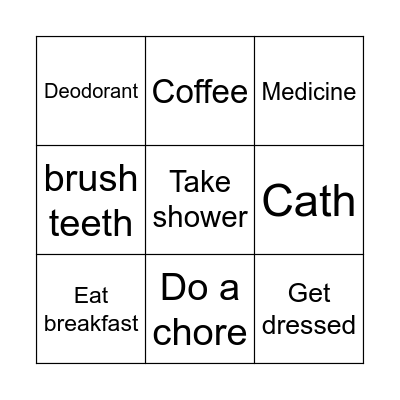 Thursday Morning Bingo Card