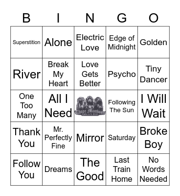 A Perfect Day Bingo Card