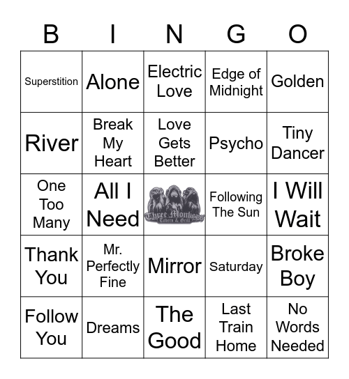 A Perfect Day Bingo Card