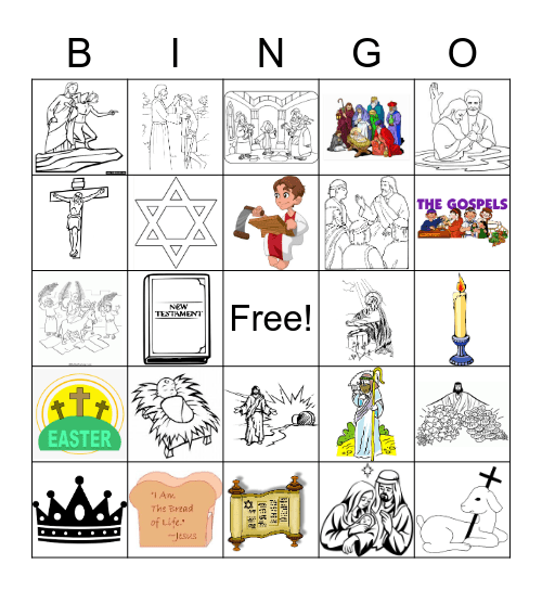 Jesus Bingo Card