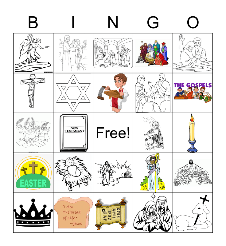 Jesus Bingo Card