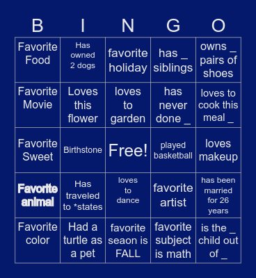 Maggie's BINGO! Bingo Card