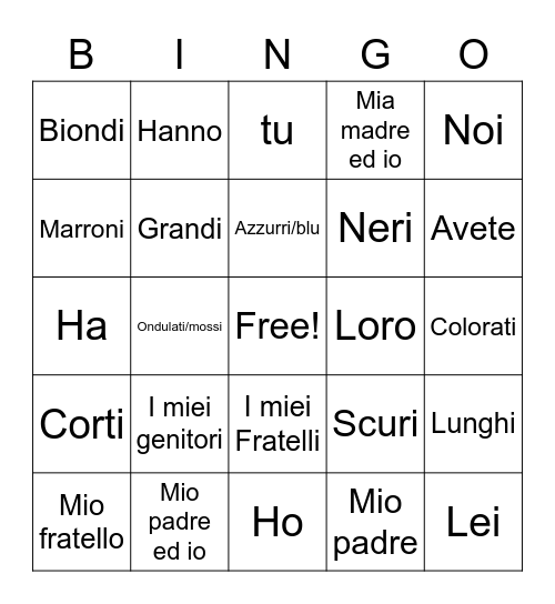Come sei fisicamente Bingo Card