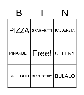 MERIENDA Bingo Card